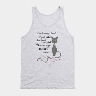 Valentine's Day Meme, Funny Cat Meme, Funny Cupid Design, Captain KMew Story, Cat Meme Tank Top